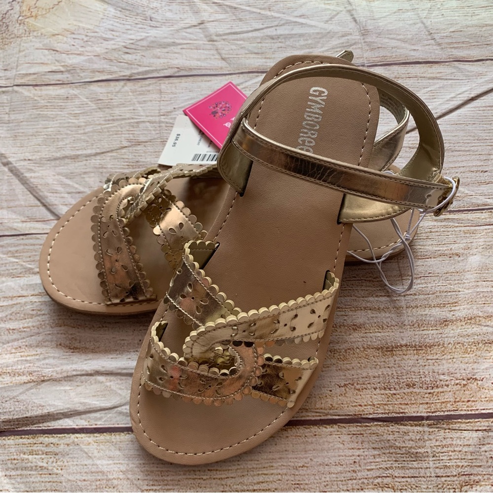 Girls Gold Metallic Sandals - Summer Sunsets - NEW